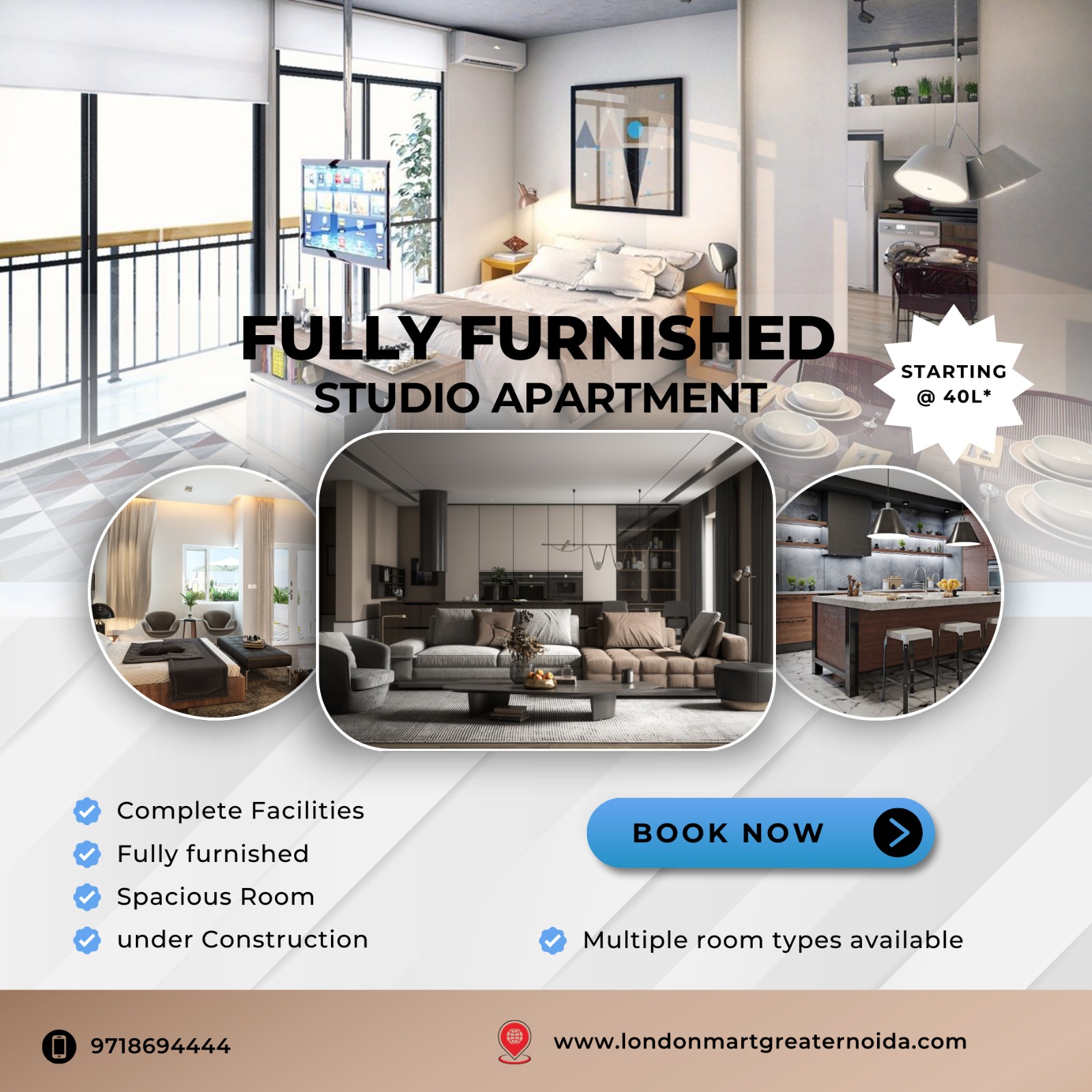 Studio apartments in Noida Extension